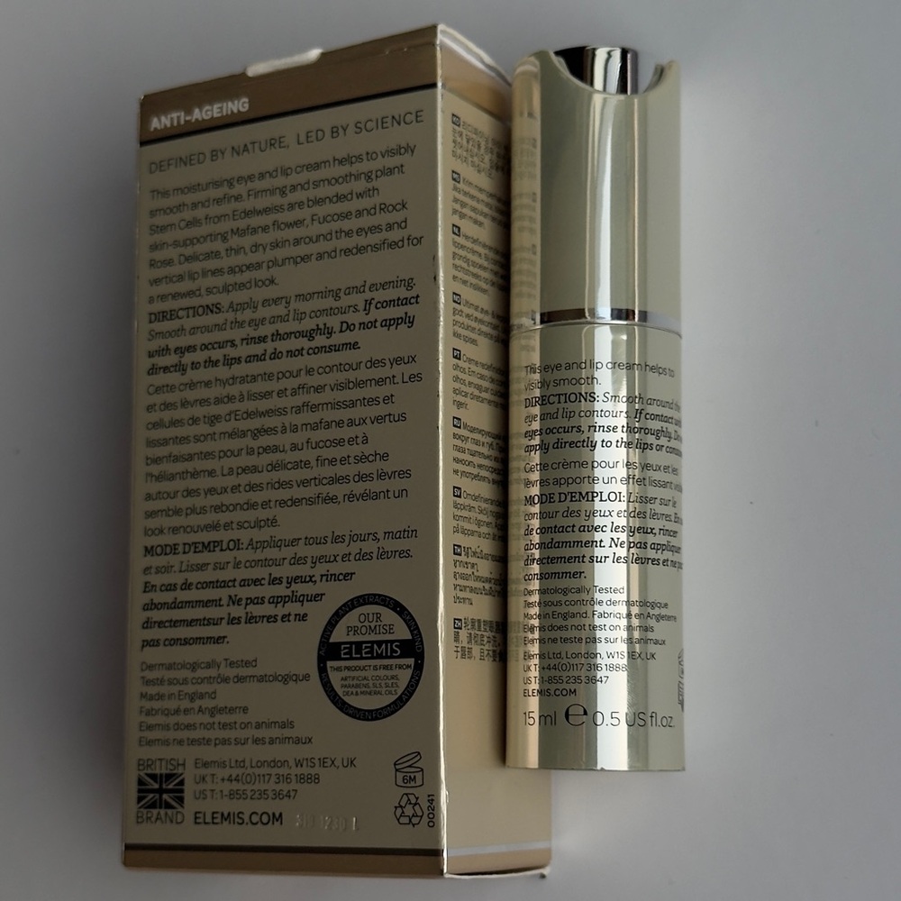 ELEMIS Anti-Ageing. Pro-Collagen Eye & Lip Contour Cream. 15 ml. 0.5 US fl.oz. - Picture 7 of 8